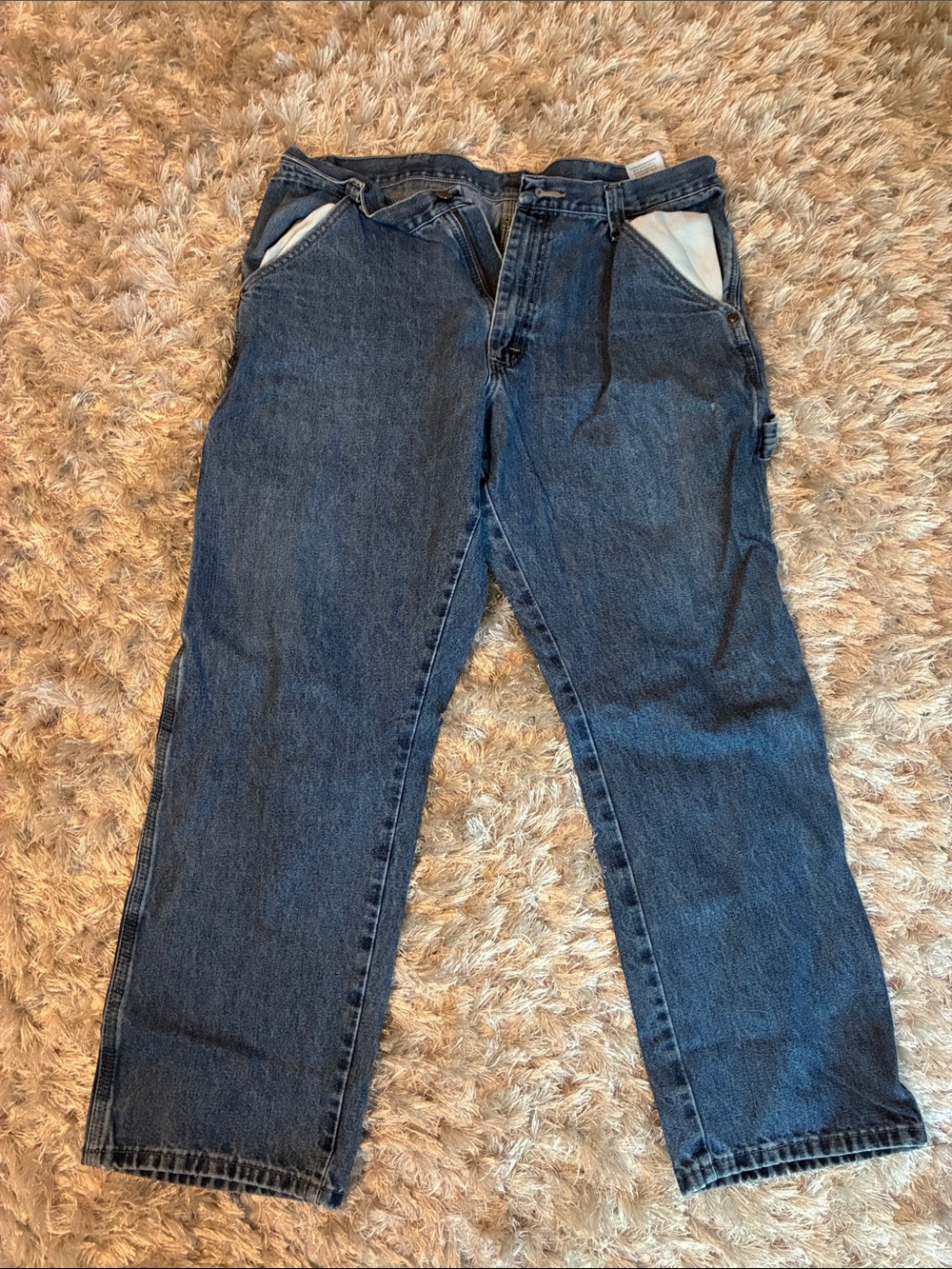 Wrangler Relaxed Fit Dark Blue Denim Jeans